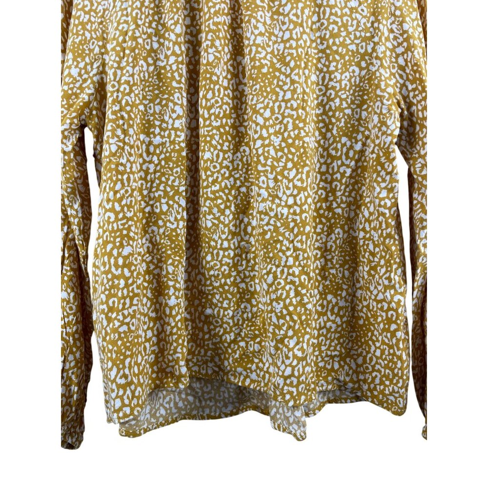 Savanna Jane Women's Large Southwestern Embroidered Yellow Peasant Bouse - Picture 8 of 9